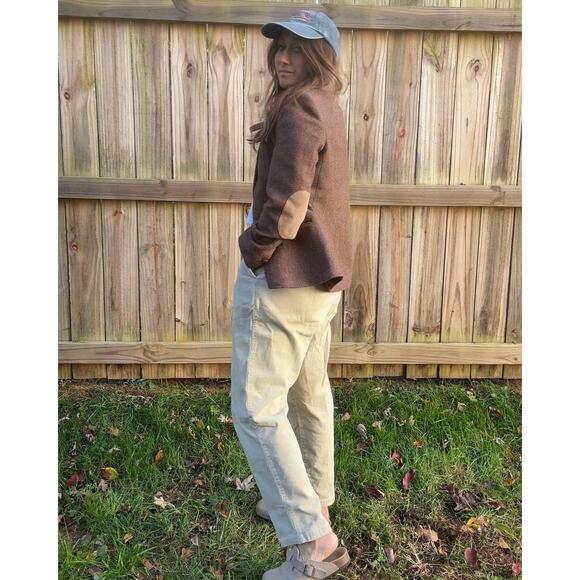 Vintage Wool Silk Tweed Blazer Brown Herringbone Jacket Made in Japan - Picture 7 of 9